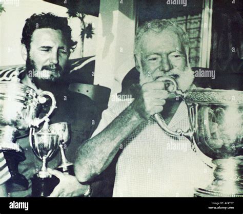 Photograph Of Ernest Hemingway And Fidel Castro At Fishing Competition