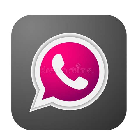 Whatsapp Icon Logo Element Sign Vector In Red Mobile App On White