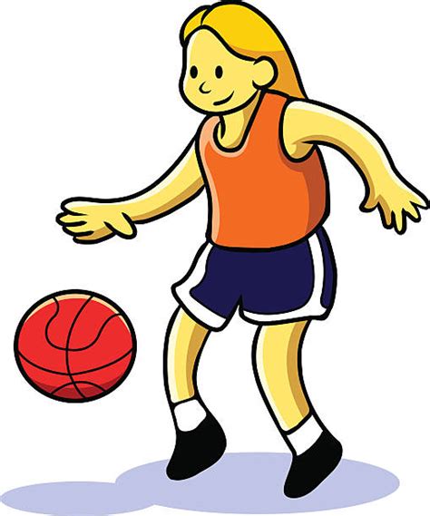Best Girl Dribbling Basketball Illustrations Royalty Free Vector