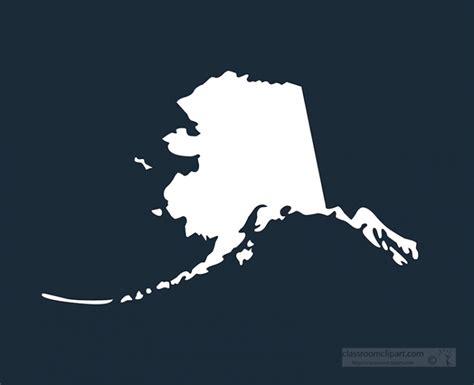 Alaska State Clipart Alaska State Map Silhouette Style Clipart