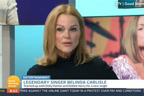 itv gmb viewers distracted by beautiful belinda carlisle as she shares unusual morning routine