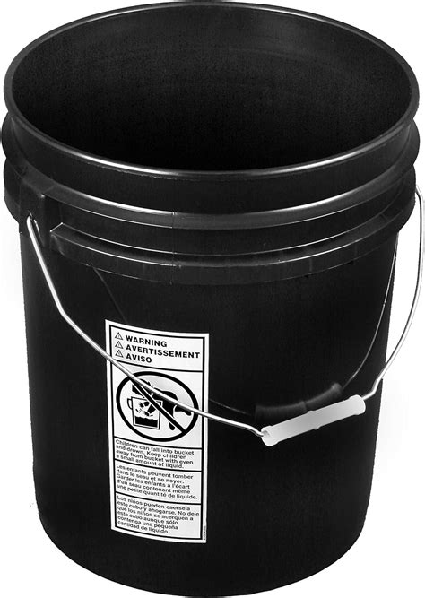 Black 5 Gallon Bucket Heavy Duty 90 Mill Home Improvement