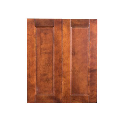 Concord Walnut Spice Finish Wall Cabinet W30 H36 D12 Glass Door