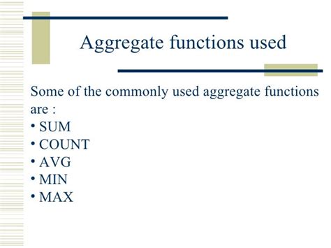 Aggregate Functionsfinal