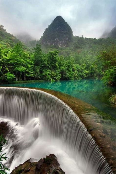 Beautiful Waterfall In China Tranquil Photos And Such Pinterest