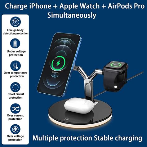 25w 3 In 1 Magnet Qi Fast Wireless Charger For Iphone 12 Mini Pro Max