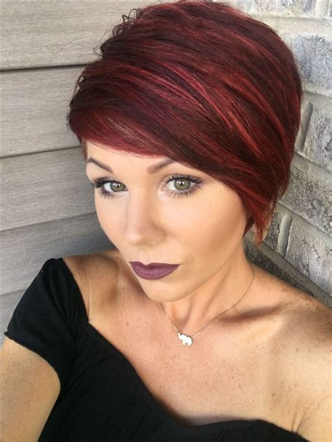 Red Pixie With Highlights Short Red Hair Short Hair