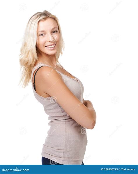 Great Smile And Even Better Personality A Young Blonde Woman Standing