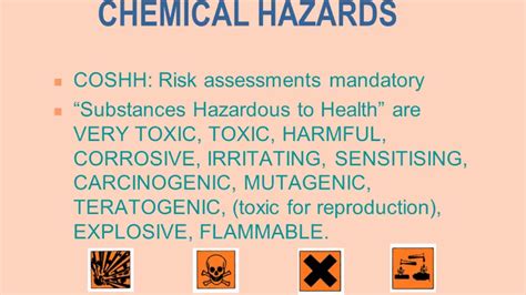 Chemical And Biological Hazards Risk Assessments Safety Data Sheets