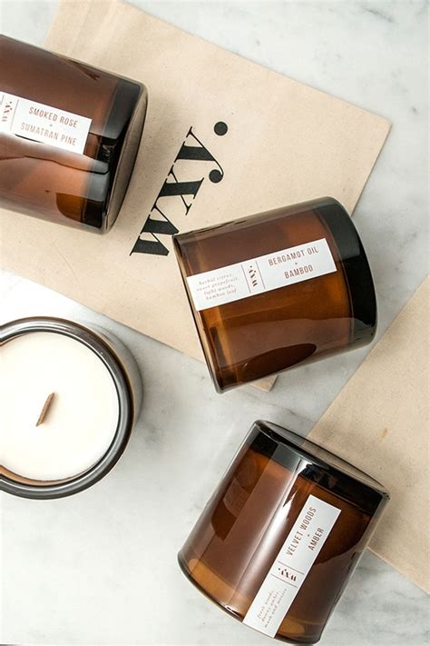 Big Amber Scented Candles By Wxy Candles Smoked Rose And Sumatran Pine