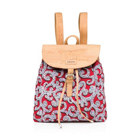 Afro Backpack In Cork And Fabric Womens Backpacks And Rucksacks
