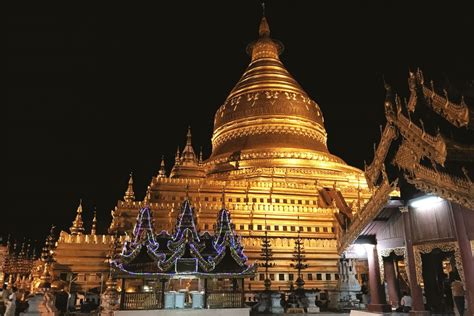 Shwezigon Pagoda In Bagan Myanmar The Flo World