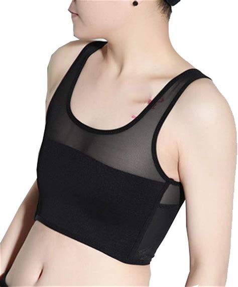 lesbian chest binder sports vest hide boobs super flat pullover