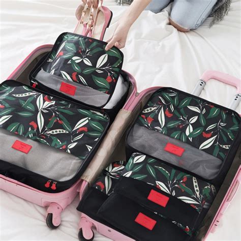 Six Sets Travel Essential Suitcase Finishing Suit Clothes Packing Bag