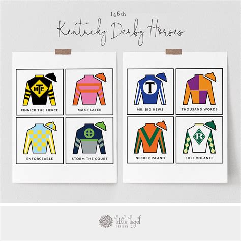 Kentucky Derby Horses Printable 2023