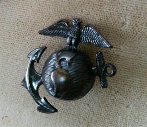 Wwii Vintage Us Marine Corps Usmc Eagle Globe Anchor Lapel Pin Set