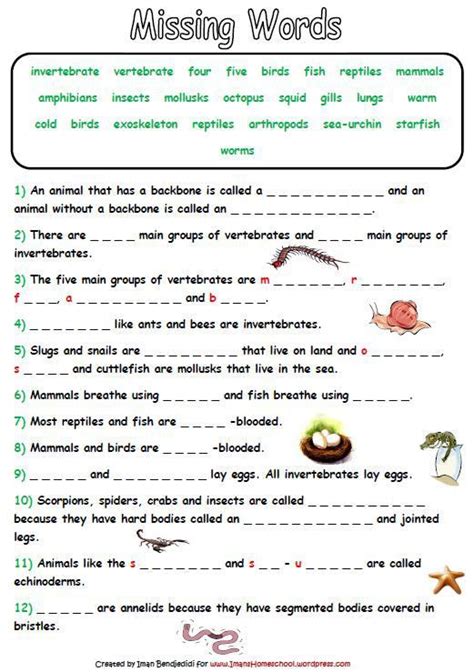 Animal Classification Activity Worksheets Free Worksheets Samples