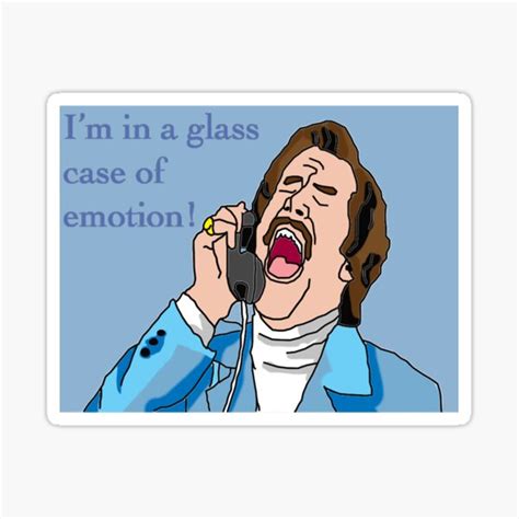 The Conductor Program Anchorman Humor Power Glass Case Of Emotion Collage Sticker By