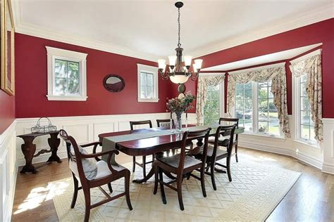 Incredible Dark Red Dining Room For Small Room Home Decorating Ideas