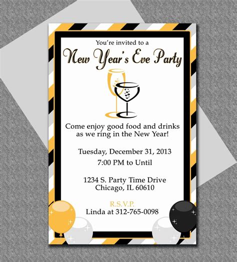35 New Year Party Invitation Template in 2020 | New years eve