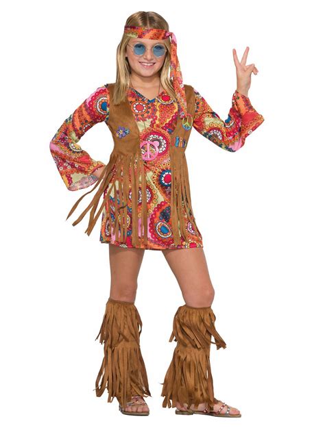 Girls Peace Lovin Hippie Costume — Costume Super Center