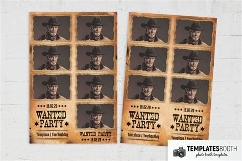 Wanted Poster Photo Booth Template Templatesbooth
