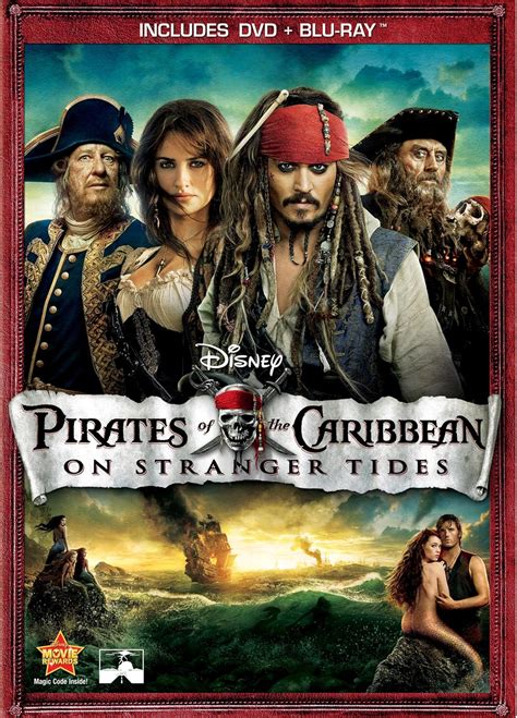 pirates of the caribbean on stranger tides two disc blu ray dvd combo in dvd