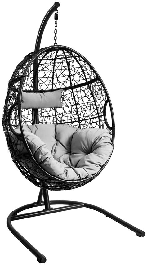 Includes a thick relaxing cushion that is designed for the chair sturdy metal framework perfect for outdoors or indoors range of colours available rattan. Amazon.com: Giantex Hanging Egg Chair, Swing Chair with C ...
