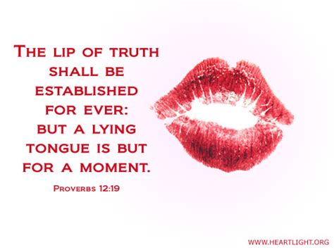 Proverbs 1219 Illustrated A Lying Tounge — Heartlight Gallery