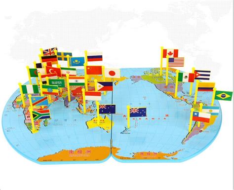 Buy 36 Countries Flags 3d Wood Toy Wooden Toy Wooden