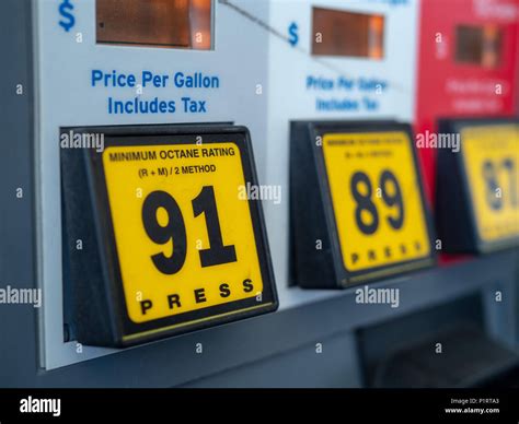 Some Self Serve Gas Station Fuel Options With 91 Octane Mainly Featured