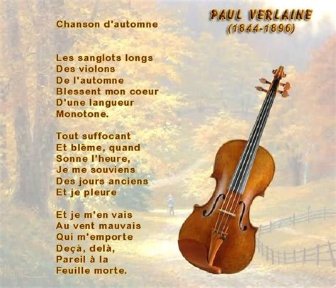 Paul Verlaine Poeme Chanson Dautomne Test