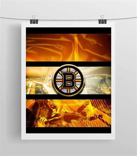 Boston Bruins Hockey Poster Boston Bruins Hockey Print Bruins T