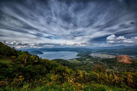 Lake Toya From Mt Usu Lake Toya In Hokkaido Japan Taken F Flickr