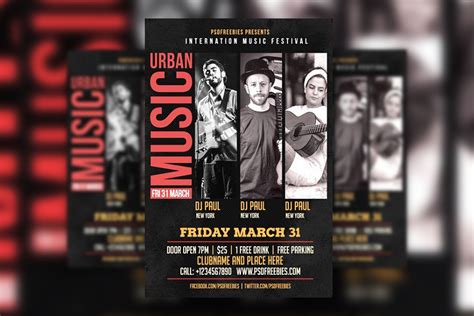 Classic Music Event Flyer Template Free Resource Boy