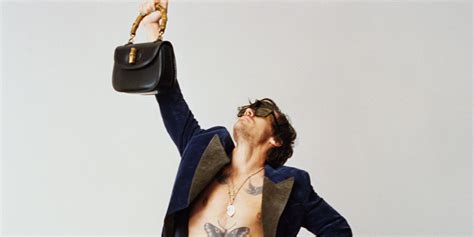 Harry Styles Strikes A Playful Pose In Gucci Ha Ha Ha Campaign Photos