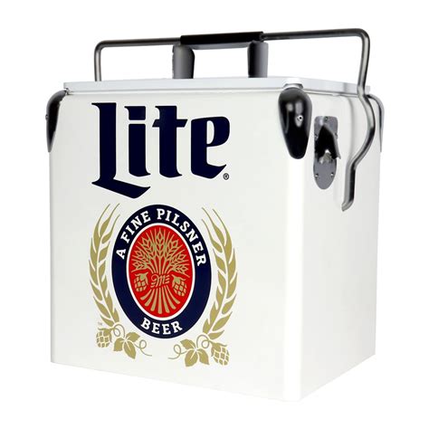 Buy Miller Lite Retro Ice Chest Cooler With Bottle Opener 13 L 14