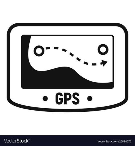Gps Device Icon Simple Style Royalty Free Vector Image