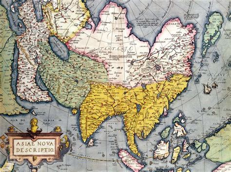 An Old Map Shows Asia And Other Countries