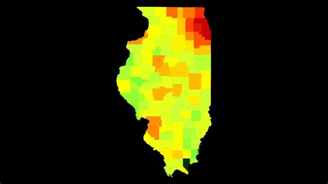 Illinois Population Density Map
