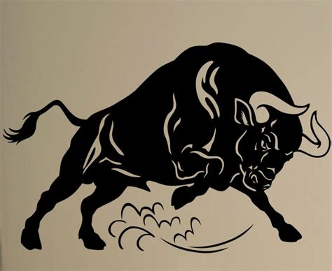 Angry Bull Wall Art Decal Corrida Vinyl Sticker Bullfight Sport Animals