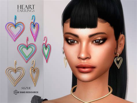 The Sims Resource Heart Earrings