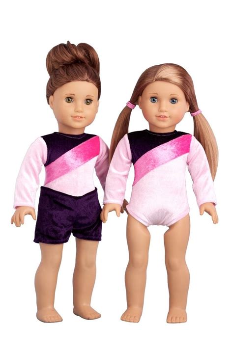 Little Gymnast Clothes For 18 Inch Doll Pink And Purple Gymnastic