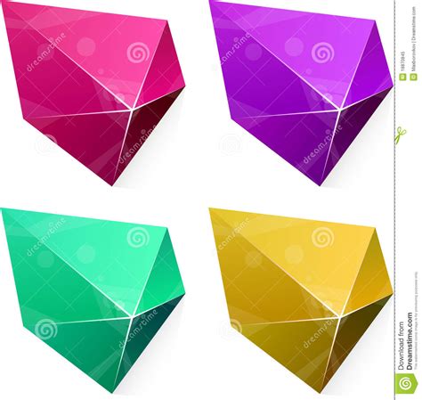 Pentagonal Vibrant Pyramid Stock Vector Illustration Of