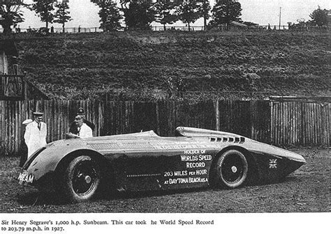 Sir Henry Seagraves Sunbeam 1000hp Achieved A Lsr Of 203