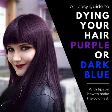 Tempting as it is to get this over and done with asap, refrain from tipping the entire contents of the bottle onto your head in one go. How to Dye Your Hair Dark Blue or Purple | Bellatory