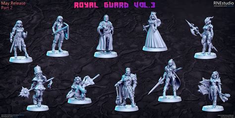 Royal Guard Vol 3 Full Set Dnd Miniature Tabletop Rpg Dnd Etsy