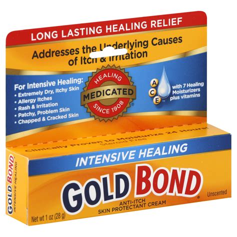 Gold Bond Anti Itch Skin Protectant Cream Intensive Healing Unscented 1 Oz