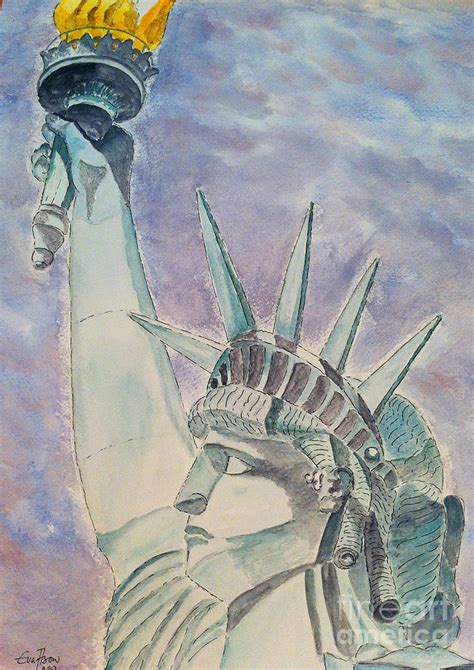 The Statue Of Liberty Painting By Eva Ason Pixels