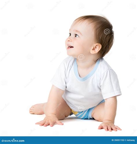 Baby Sitting And Looking Sideways Stock Photos Image 35051153
